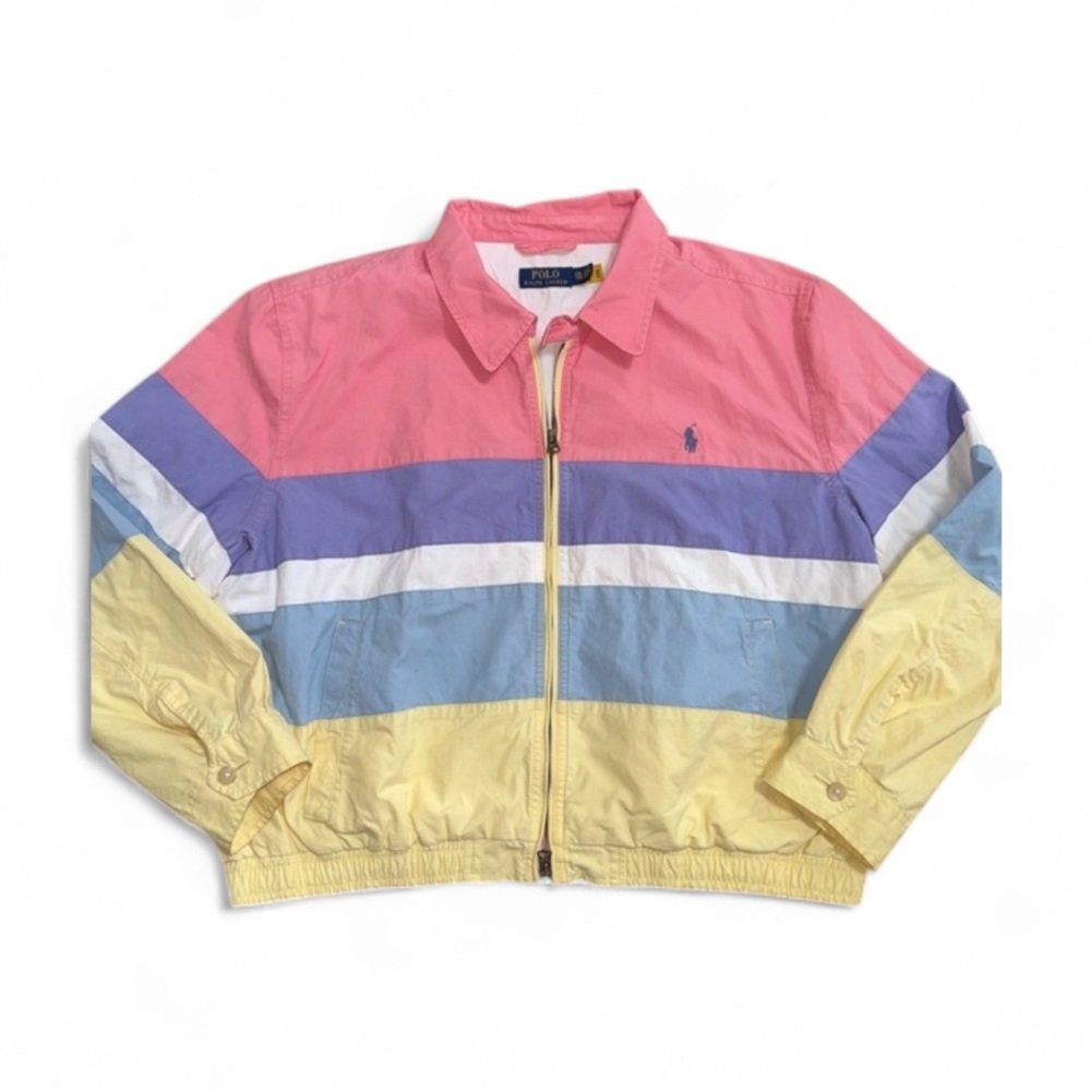Polo Ralph Lauren Pastel Poplin Windbreaker Colorblock Jacket NWOT✨